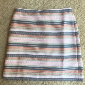 Loft pastel striped skirt
